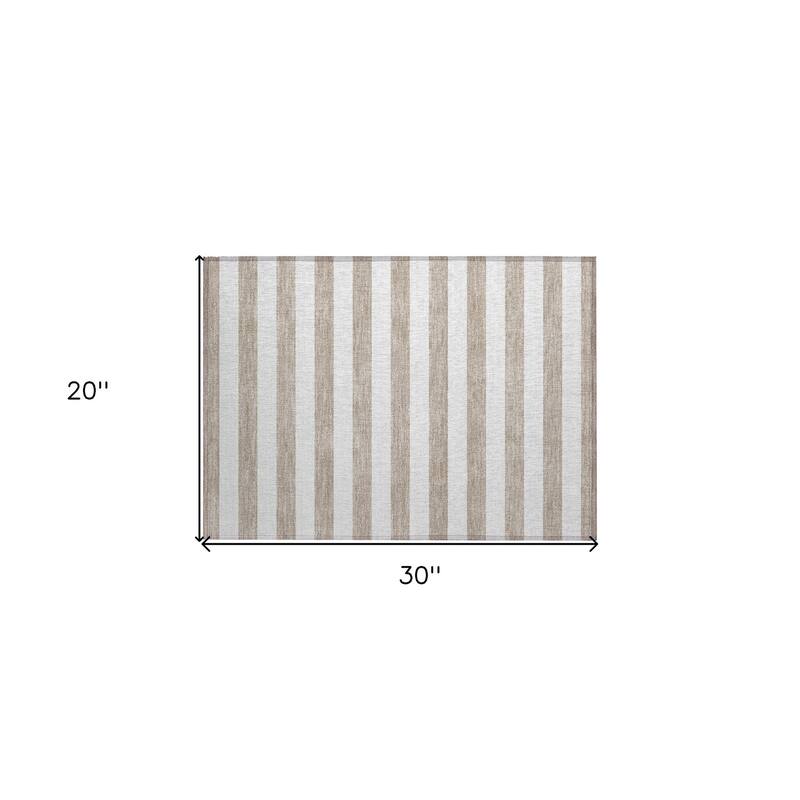 Almine Stripe Weather Resistant Versatile Elegance Outdoor Rug