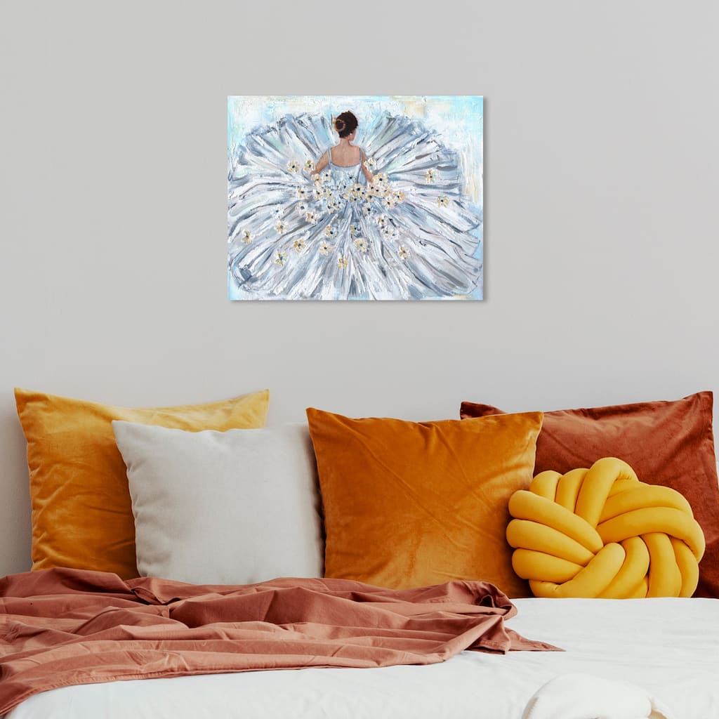 Wynwood Studio Fashion and Glam Pretty Texture Bride White and French Country Wall Art Canvas Print