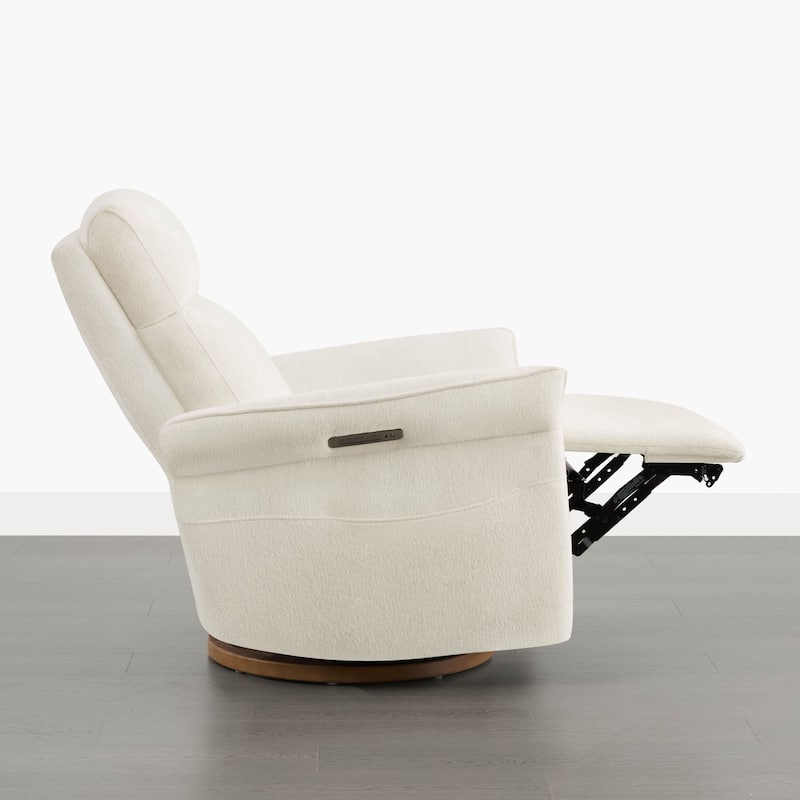 Spruce & Spring Power Swivel Recliner Chair Triple-Motor Nursery Glider