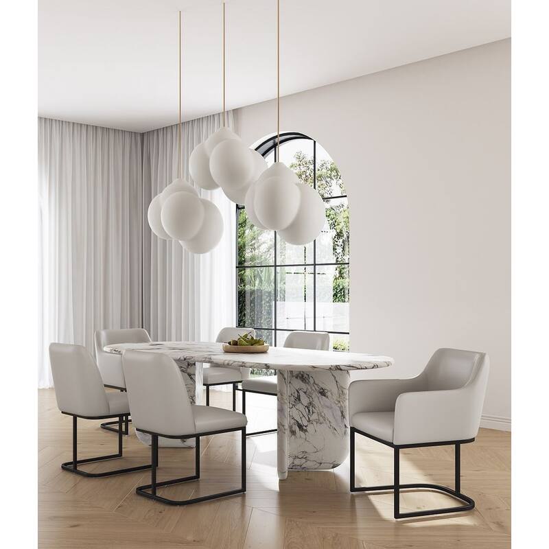 Manhattan Comfort Modern Serena Leatherette Upholstered Dining Chair Set