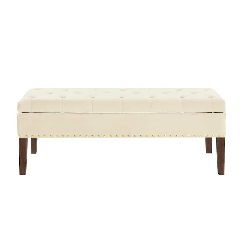 Tufted Bench with Storage