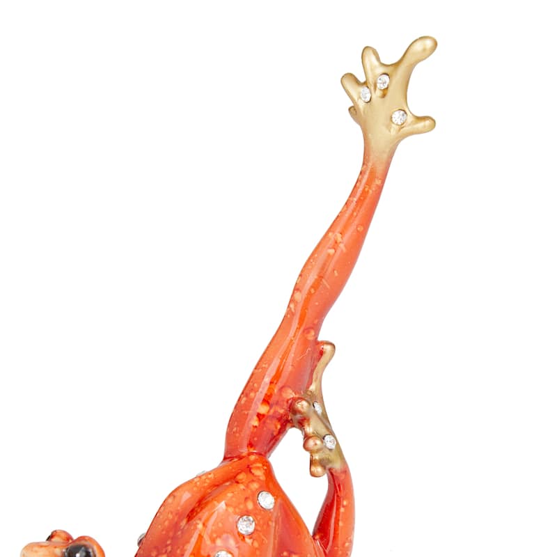 Multi Colored Polystone Frog Decorative Sculpture (Set of 3) - 6 x 1 x 7