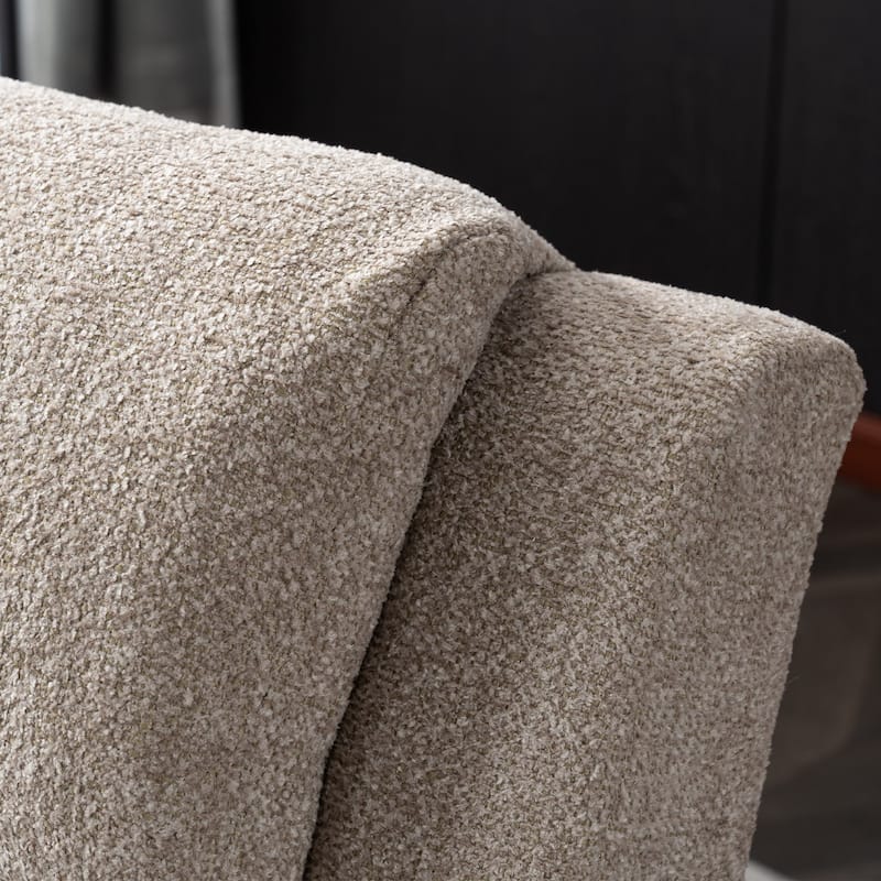 Modern Accent Chair Armchair Upholstered Boucle Fabric Single Sofa