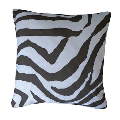 Jiti Outdoor Waterproof Casual Animal Zebra Patterned Square Throw Pillows Cushions for Pool Patio Chair 20 x 20