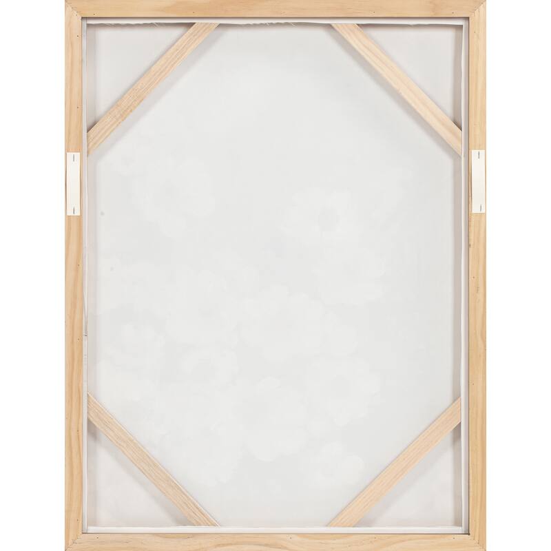 NADAAL STUDIOS Wildflowers Framed Painting, Rustic Floral Acrylic Painting Solid Pine Frame, Multicolor