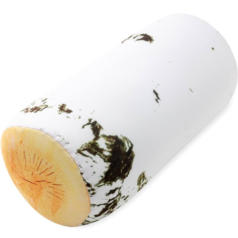 Log Cover Only - Body Pillowcase - Spandex/Nylon Blend for Silky Touch - Roll - Birch Log - Bolster