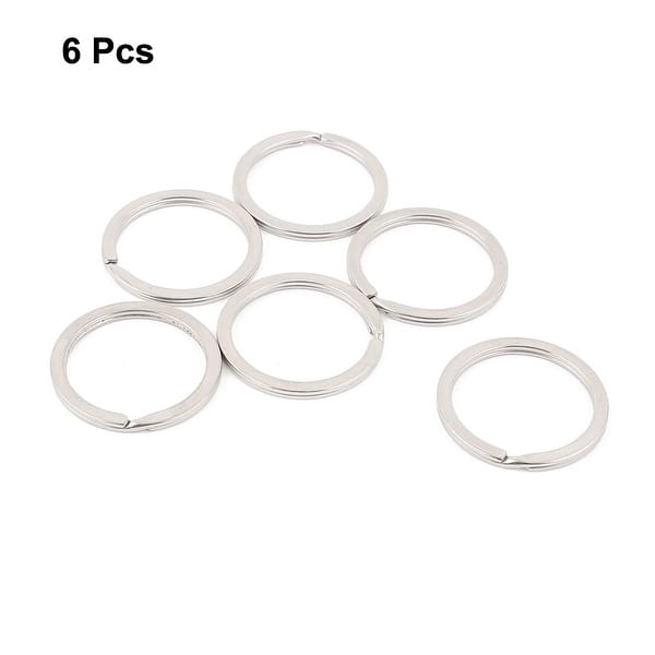 Large Keyring Loop Car Home Luggage Metal Flat Split Ring Keychain Keyring Loops 33mm Dia ...