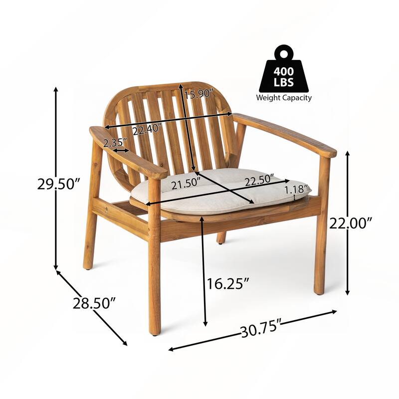 Modern Club Chair With Cushion Set of 2