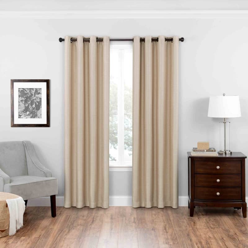 Eclipse Bryson Room Darkening Curtain Panel - 52X95 - Latte
