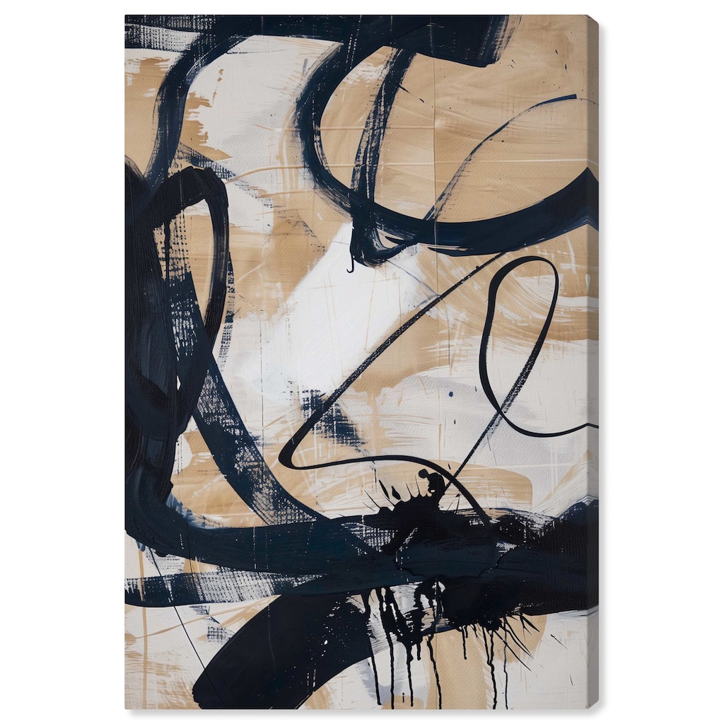 Art Remedy Flowing Gallery Wrapped Abstract Shapes 1 Piece Canvas Wall Art