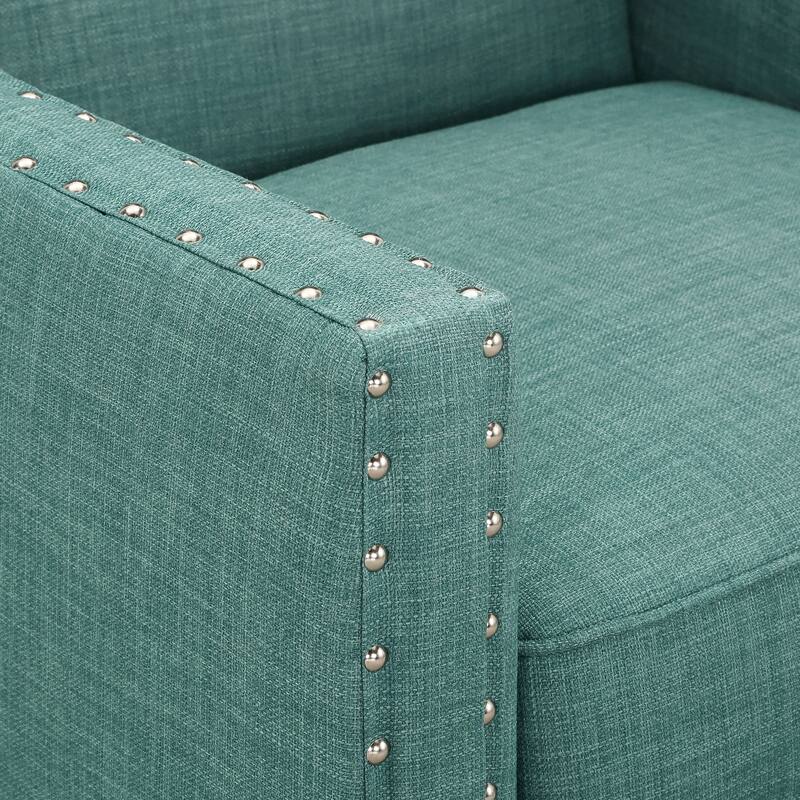 Erica Accent Armchair with Chrome Nailhead Trim
