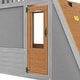preview thumbnail 8 of 6, Outdoor Wooden Play House Play Set for Kids with Lookout Post,Telescope and Climb Ramp