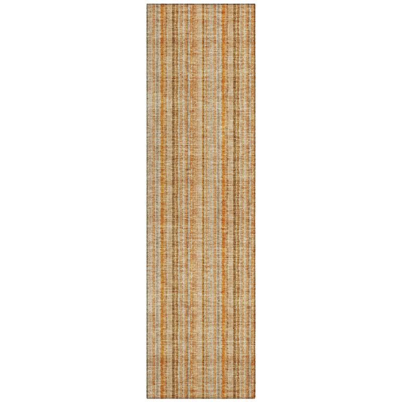 Machine Washable Indoor/ Outdoor Stripe Chantille Rug