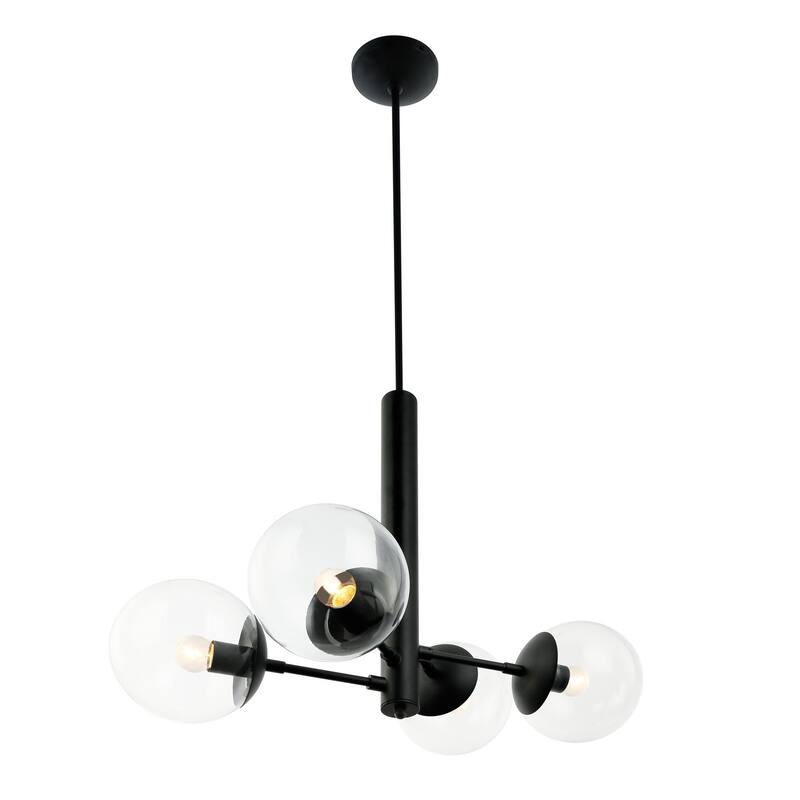Varaluz Mid-Century 4-Light Chandelier - Black