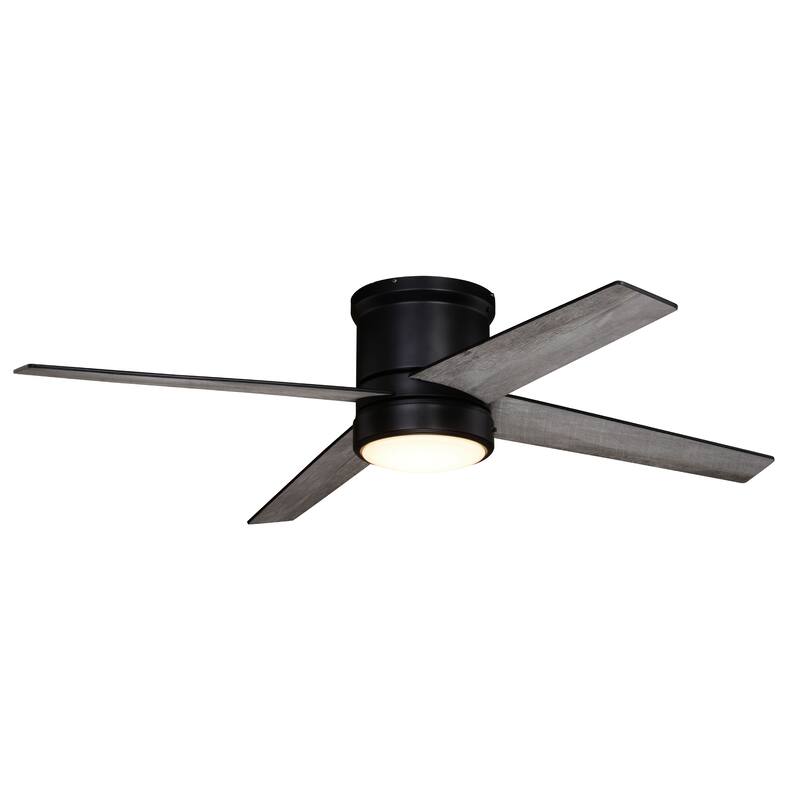 Erie Flush Mount Ceiling Fan with LED Light Kit and Remote