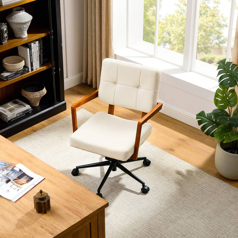 Art Leon Swivel Accent Home Office Chair with Adjustable Height