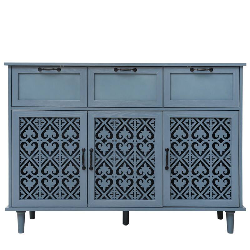 American Style Wood Sideboard Buffet Cabinet with Storage