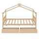 preview thumbnail 33 of 46, Roomfitters Twin Size Wooden House Bed with Storage, Functional and Stylish Sleeping Solution with Built-In Compartments