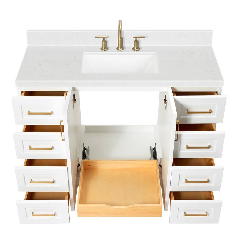Ariel Q048SCQRVO Taylor 48" Free Standing Single Basin Vanity Set with