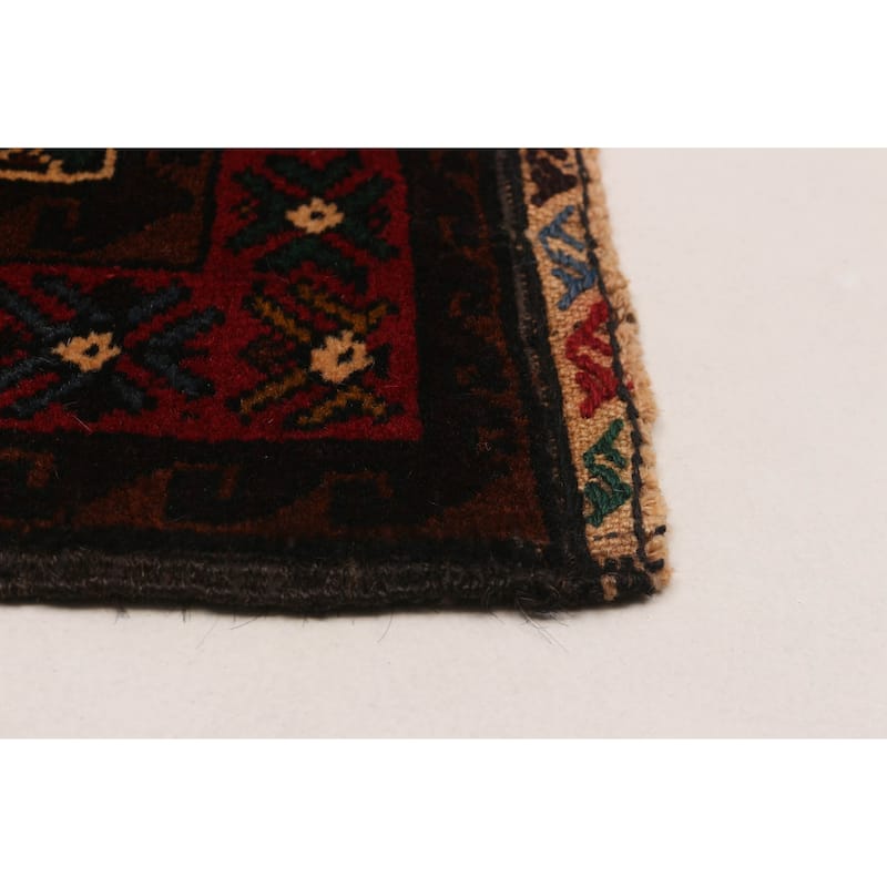 Teimani Ivory, Red Rug 3'7" x 6'4" - 3'7 x 6'4
