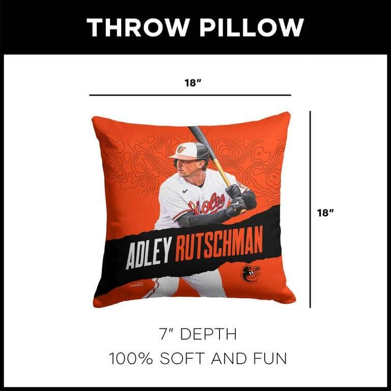 MLB Baltimore Orioles Player 18 Inch Throw Pillow