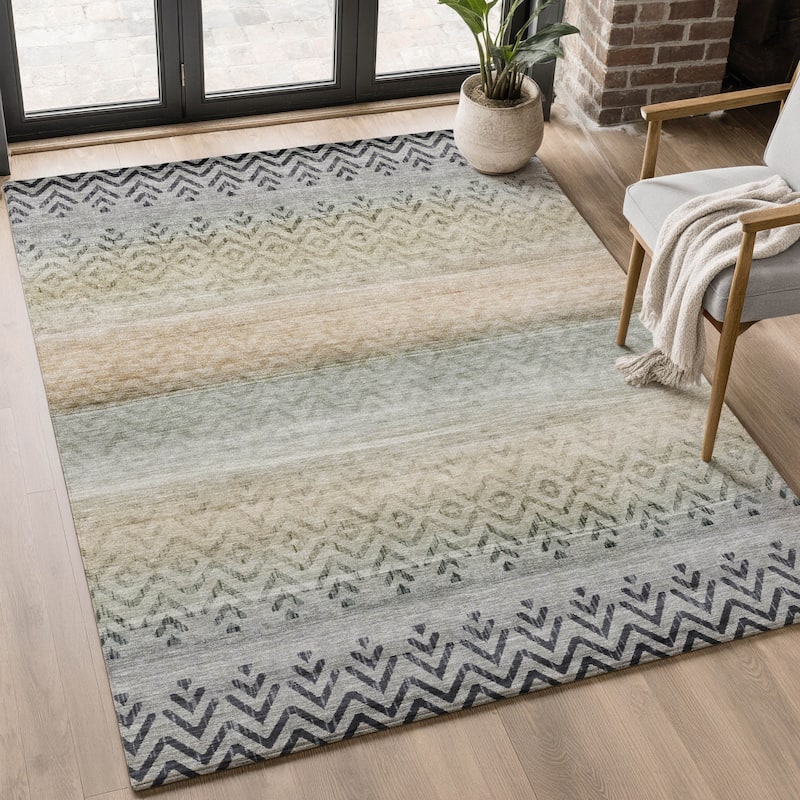Premium Washable Super Soft Boho Ombre Mayfield Rug - Gray - 10' x 14'