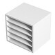 5 Tier Literature Organizer with Adjustable Shelves,Wooden Mail Sorter ...