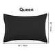 preview thumbnail 42 of 46, 2 Pcs Zippered Pillowcases, Brushed Microfiber Pillow Case Cover Queen(20"x30") - Black