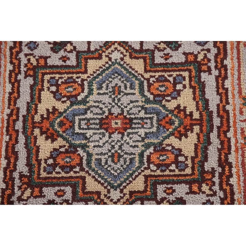 Heriz Serapi Oriental Rug Handmade Geometric Wool Carpet - 2'0"x 3'0"