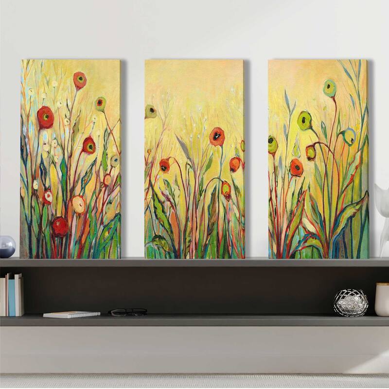 "Summer Poppies" by Jennifer Lommers 3 Piece Set on Canvas