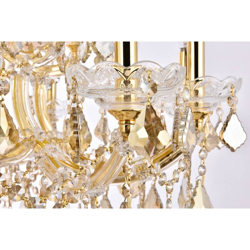Fleur Illumination Collection Chandelier D:30in H:28in Lt:19 Gold Finish