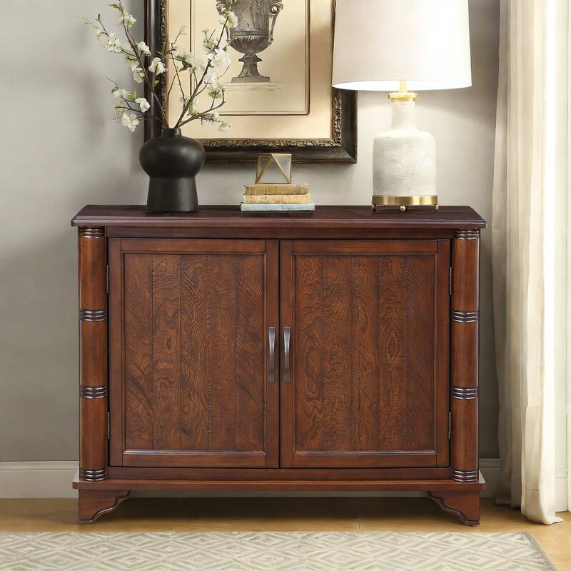 Mid Century 40" Sideboard Buffet Console Table with Adjustable Shelf - Espresso