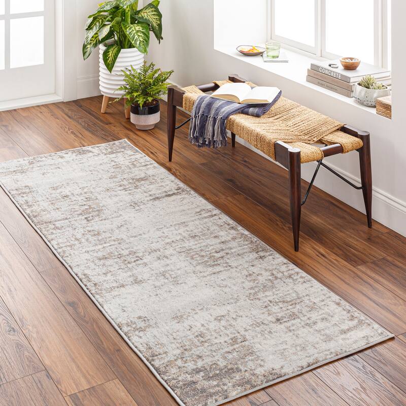 Livabliss Helios Modern Industrial Area Rug - Camel - 2' 7" x 10'