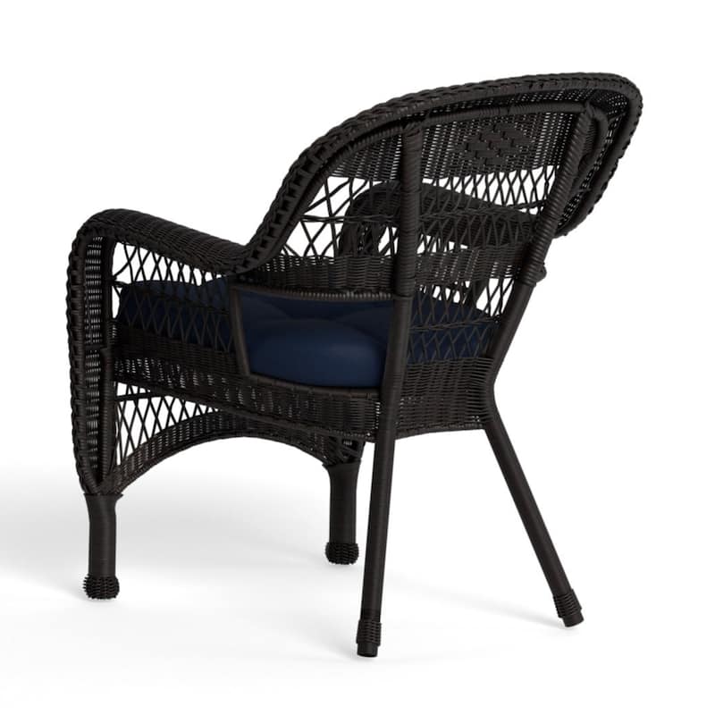 Portside Dark Roast Outdoor Wicker Dining Set (7-Piece)