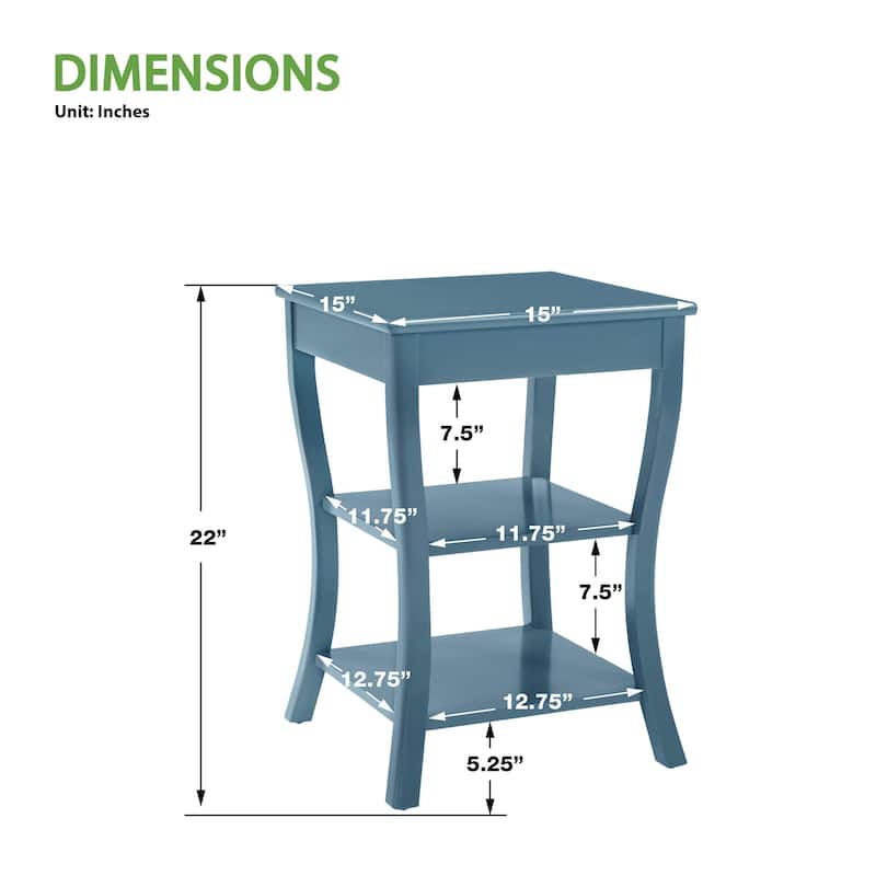 Golden Side Square Table
