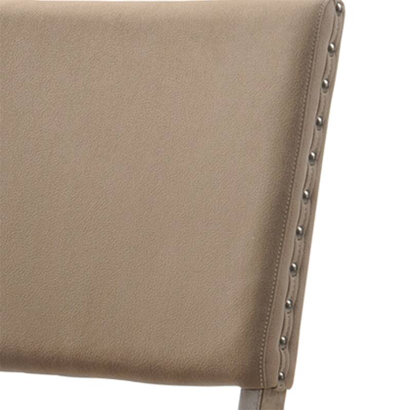 Driftwood Finish Dining Chair with Nail Head,Set of 2