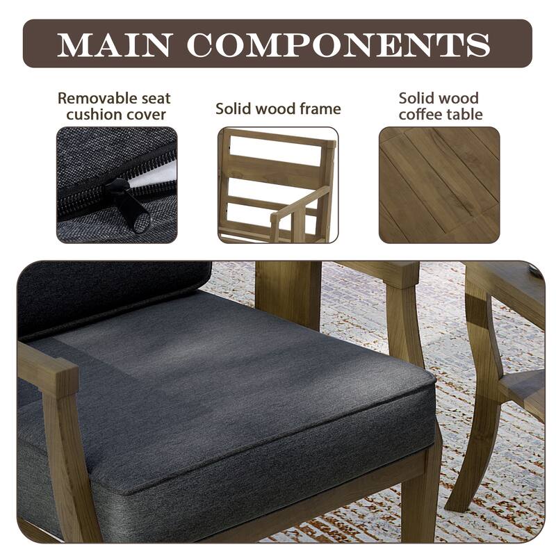 2 Set Outdoor Patio Club Chair with Cushion Patio Arm Lounge Chair