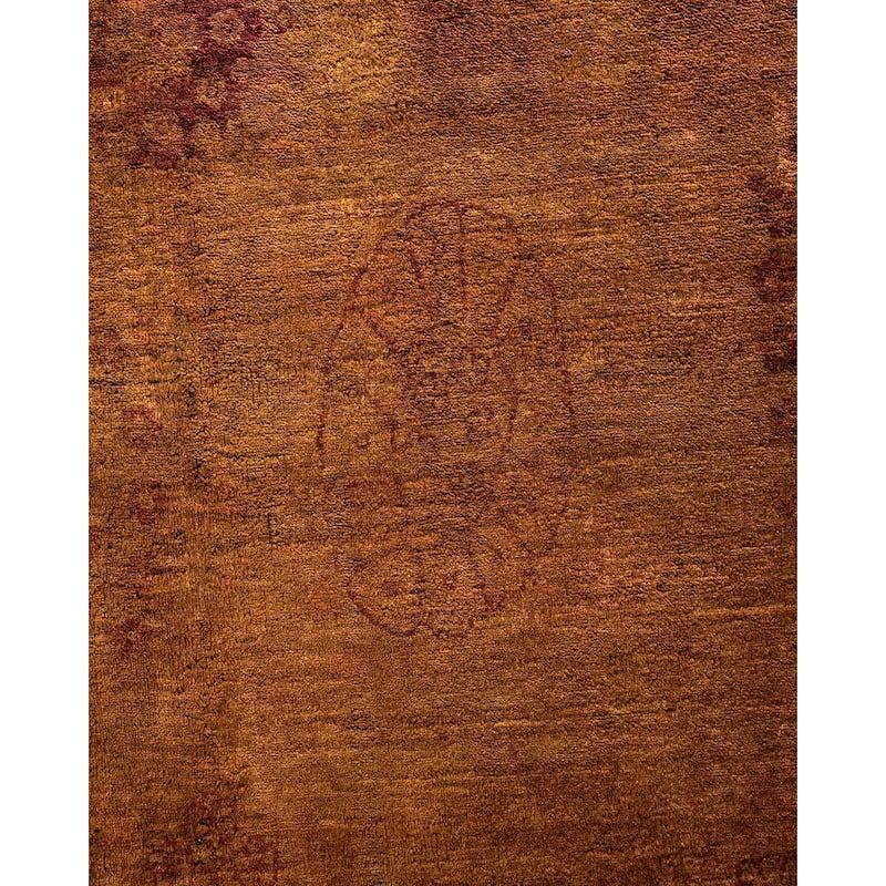 Overdyed, One-of-a-Kind Hand-Knotted Area Rug - Brown - 8' 3" x 10' 3"