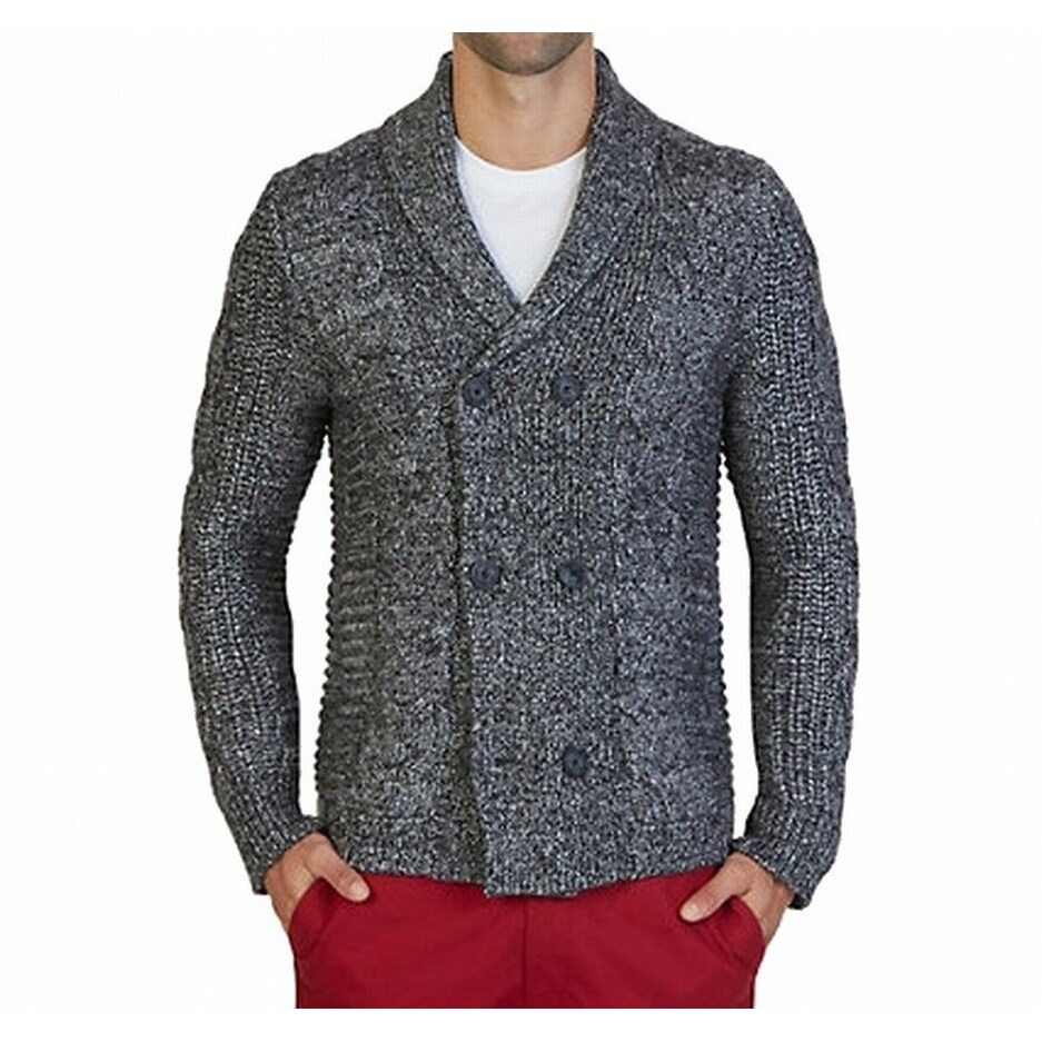 Nautica NEW Black Mens Size XL Cable Knit Double Breasted Sweater Nautica NEW Black Mens Size XL Cable Knit Double Breasted Sweater