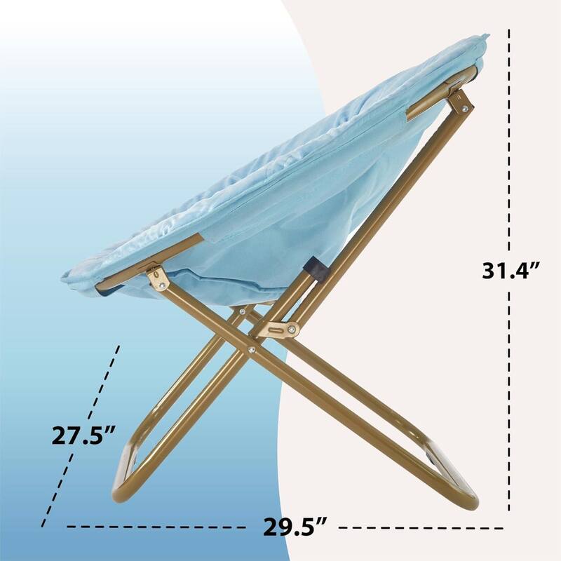 Urban Lifestyle Smiley Face Saucer Chair with Gold Legs