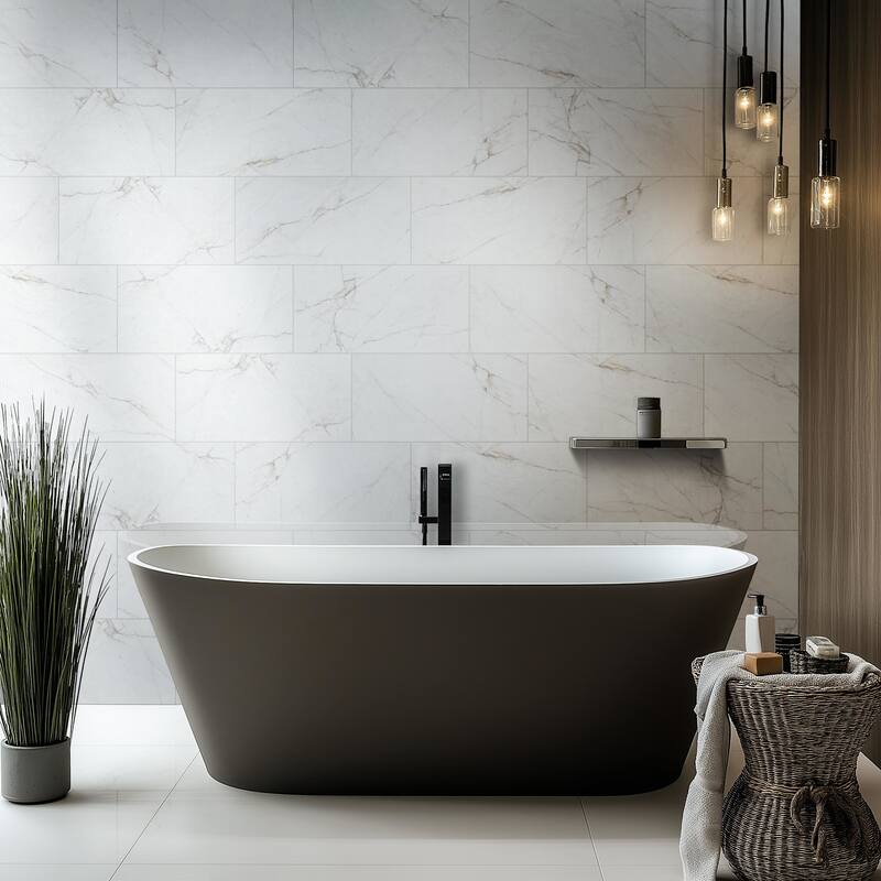 Ackland AKNPTLIN12X24G-CA Linea - 12" x 24" Ceramic Solid Floor and