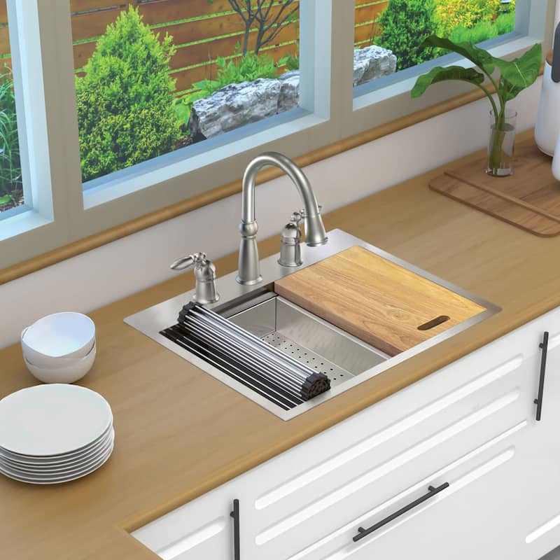 Transolid KWSST272210-3 KWS 27" Drop In Single Basin Stainless Steel - Stainless