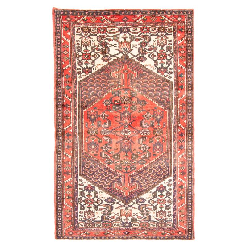 ECARPETGALLERY Hand-knotted Andelz Red Wool Rug - 3'10 x 6'8