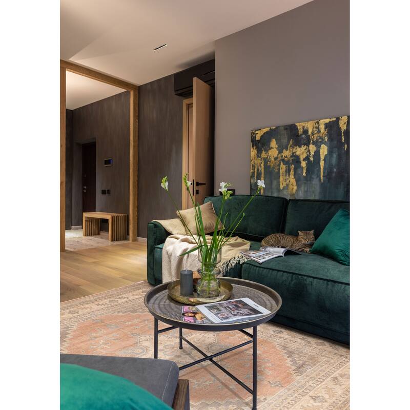 ECARPETGALLERY Hand-knotted Finest Ghazni Coral Wool Rug - 8'10 x 11'8