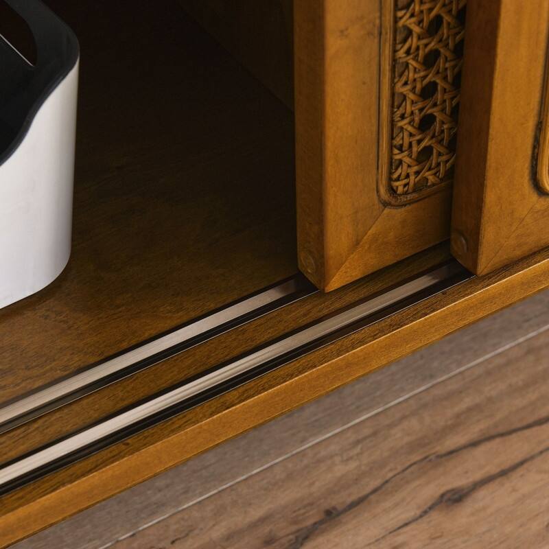 Modern Rattan TV Stand for 65 Inch TV - n/a