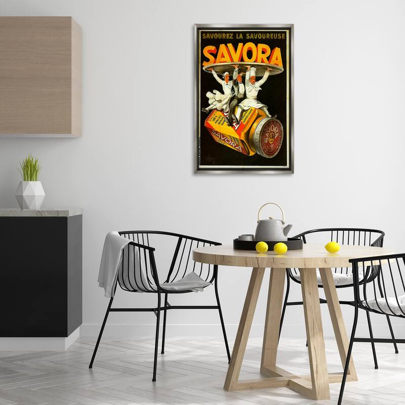 Stupell Savora Kitchen Advertisement Framed Floater Canvas Wall Art Design By Marcus Jules