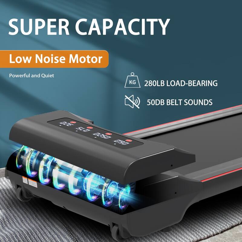 High-Capacity Under Desk Walking Treadmill with Quiet Motor for Home Office Use