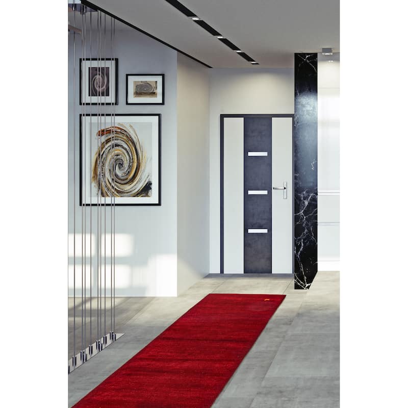Kashkuli Gabbeh Red Rug 2'7" x 6'8" - 2'7 x 6'8