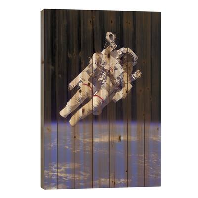 NASA Astronaut Print On Wood by NASA - Multi-Color