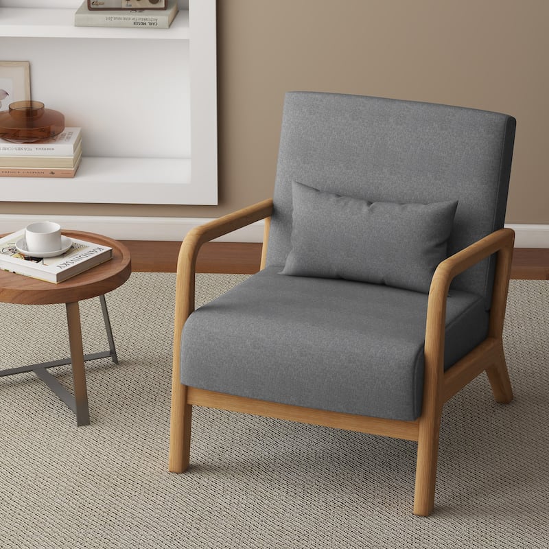 Upholstered Arm Chair with Cution Modern Side Accent Chairs - 25.8"W x 28.7"H x 32.3"D